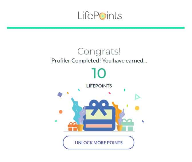10LP 用于完成您的 LifePoints 个人资料