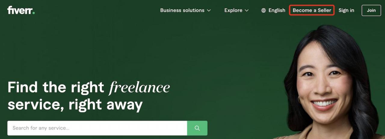 Fiverr Become a Seller